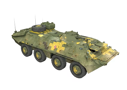 BTR-70 armored transport vehicles military vehicles armored vehicles tank armed vehicles developed by the former Soviet Union 3d model