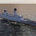 modern destroyer type destroyer 3d model