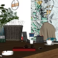 Spacious Modern Public Office Space With Large Windows Pendant Lights And Art Decorations