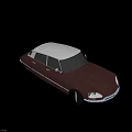 Vintage Burgundy Classic Sedan With White Roof And Sleek Exterior Design