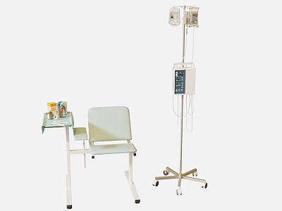 Modern drip rack medical infusion equipment infusion chair infusion room medical equipment 3d model