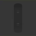 Black Skateboard With Smooth Deck And Colorful Wheels For Daily Use