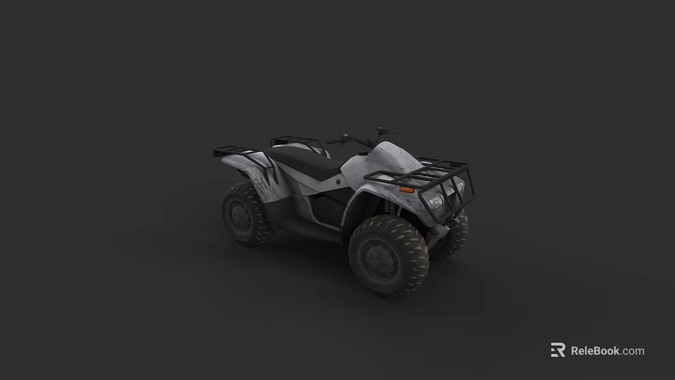 All Terrain Vehicle With Four Wheel Design And Large Off Road Tires 3d model 