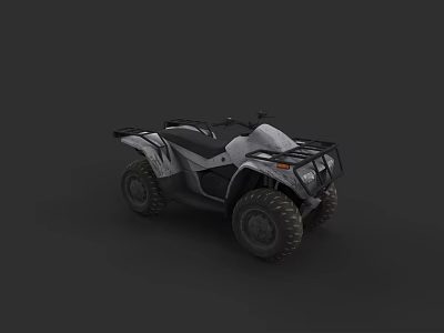 All Terrain Vehicle With Four Wheel Design And Large Off Road Tires 3d model