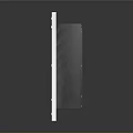 White Vent Grille with Metal Frame Horizontal Slats and Rivets on Smooth Surface