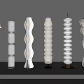 Modern floor lamp cream wind floor lamp gourd string floor lamp bedside floor lamp bedroom floor lamp atmosphere lamp 3d model