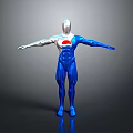 Blue And Silver Human Figure With Pepsi Logo Outstretched Arms On Dark Background