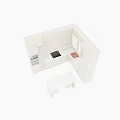 Modern Light Brown Kitchen Cabinets With White Countertop Island And Built In Lighting