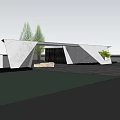 Modern Gate Community Gate 3d model