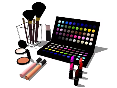 Modern cosmetics cosmetic accessories 3d model Modern cosmetics cosmetic accessories 3d model
