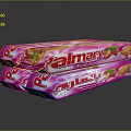 Kalmary Delicious Strawberry Flavored Snacks with Vibrant Pink Packaging Stacked