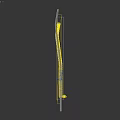 Yellow Train Moving Through Underground Tunnel With Railway Track And Pipes