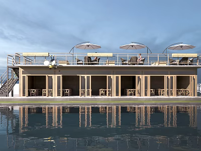 Modern Station Landscape Small Architecture Station Architecture Catering Architecture Research Architecture 3d model