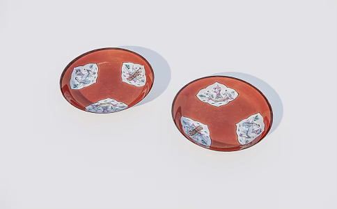 Ceramic Plate Old Objects Antique 3d model