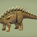 Realistic 3D Dinosaur Model With Spiked Back And Textured Skin 3d model