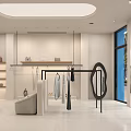 Elegant Minimalist Women Clothing Store Interior With Soft Lighting And Neat Fashion