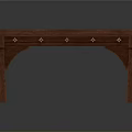 Traditional Chinese Style Mahogany Table With Carved Diamond Decorations And Elegant Leg Design