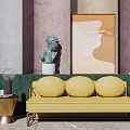 Light Luxury Multiplayer Sofa 3d model