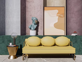 Light Luxury Multiplayer Sofa 3d model