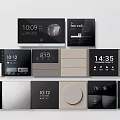 Smart Switch Panel With Digital Time Display Modern Design And Multifunctional Controls