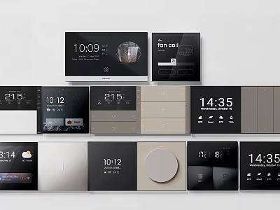 Smart Switch Panel With Digital Time Display Modern Design And Multifunctional Controls 3d model
