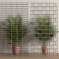 Modern glass brick partition 3d model