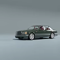 Dark Green Bentley Luxury Sedan With Classic Design And Silver Alloy Wheels