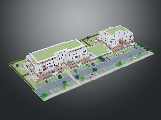 cartoon city cartoon street cartoon block old street old block miniature block miniature street 3d model