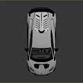 White Sports Car With Sleek Exterior Black Rear Wing And Aerodynamic Design