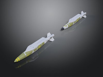 modern missile bomb airborne missile shipborne missile 3d model