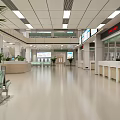 Modern Hospital Outpatient Clinic Interior With Reception Desk
