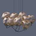 Unique Shaped Pendant Lights With Woven Metal Design For Modern Interior Decor