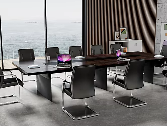 Modern Office Conference Table 3d model