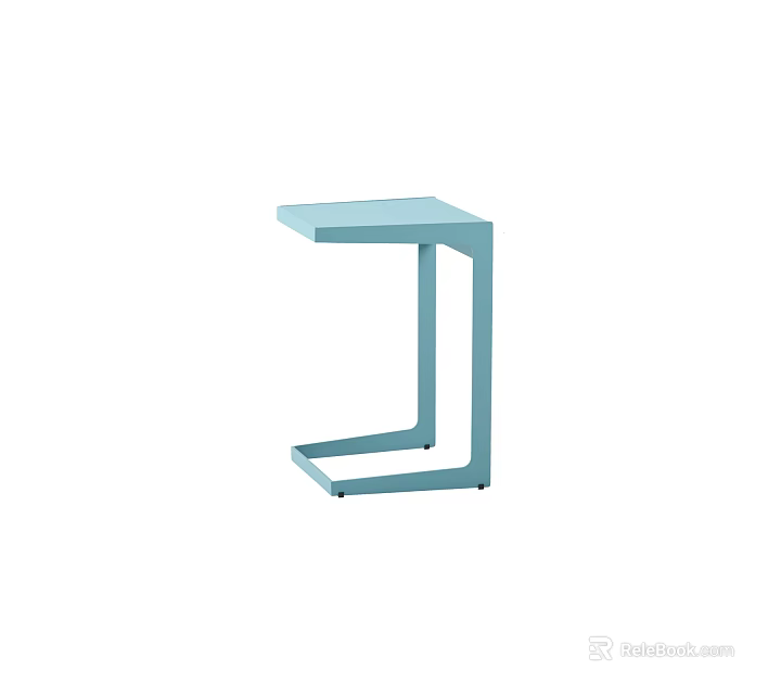 Light Blue Modern Coffee Table With Stylish Geometric Frame For Living Room 3d model 