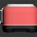 Pink Toaster Electric Kitchen Appliance With Stainless Steel Top And Control Knobs