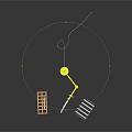 Yellow Robotic Arm System Handling Metal Tubes And Wooden Pallet