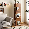 Antique Bookshelf 3d model