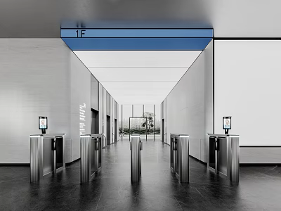 Elevator hall 3d model