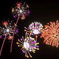 Artistic Fireworks Design Sense Fireworks Red Color Matching Fireworks New Year Fireworks New Year Pin Device New Year 3d model