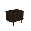 Modern Bedside Table Solid Wood Bedside Cabinet 3d model