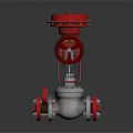 Practical Household Red Valve With Metal Body Red Handwheel And Connection Parts