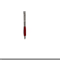 Red Grip Silver Body Writing Pen With Metal Clip For Daily Use