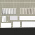Various Styles Of White Radiators Mounted On Tiled Wall For Home Heating Solutions
