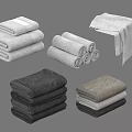 High Quality Soft Towels In Various Colors Folded And Rolled Styles