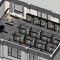 Spacious Industrial Warehouse Interior With Organized Metal Shelves And Cardboard Boxes