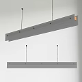 Modern Linear Pendant Light With Sleek Metallic Frame And Warm Illuminating Glow