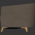 Luxury Modern Light Brown Armchair With Tufted Diamond Pattern Curved Armrests And Gold Metal Legs