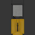 Industrial Forklift Yellow And Black With Forks And Lift Mast For Warehouse Use