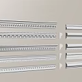 White Decorative Molding Lines In Various Styles For Interior Decoration