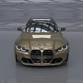 Golden Sporty Wagon Car With Black Roof Sleek Body And Alloy Wheels